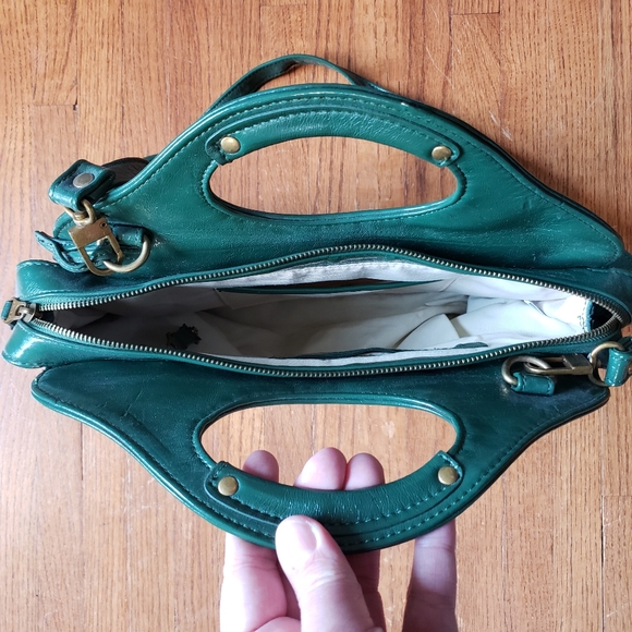 Gryson for Target | Green Patent Leather Woven Handbag - Picture 7 of 9